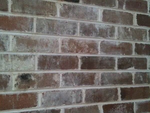 Brick Wall Mortar Stains before mobile brick cleaning