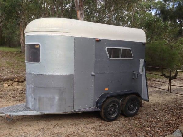 Horse Float Restoration after blasting by Soda Tec