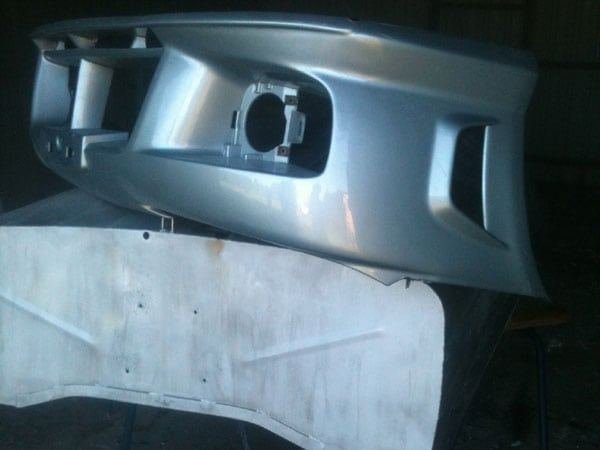 Plastic Bumper after blasting by Soda Tec