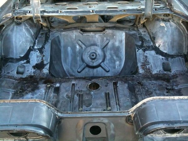 Thunderbird Boot after blasting by Soda Tec