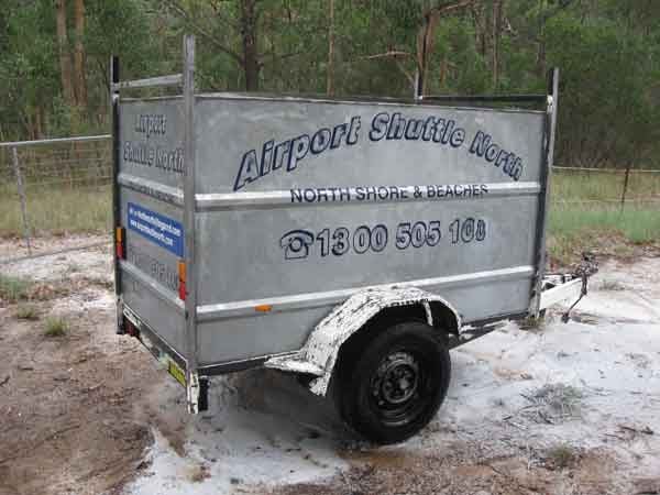 Box Trailer before mobile rust removal
