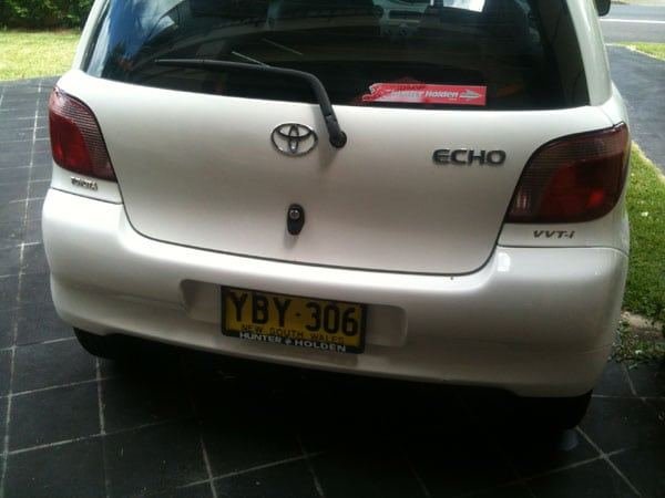 Graffiti on a Vehicle after soda blasting by Soda Tec