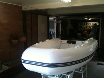 Inflatable Boat Restoration Soda Blasting - Boat Restoration Sydney